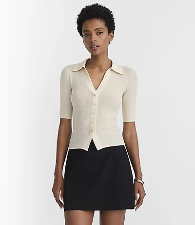 Button Polo Sweater