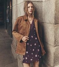 Faux Suede Oversized Jacket
