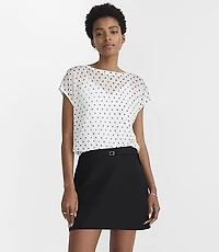 Dotted Relaxed Wedge Sweater Tee