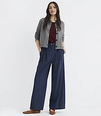 Belted Slouchy Trouser Pants Stripe