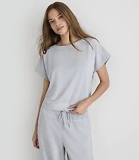 Lou & Grey Garment Dyed Terrysoft Slouchy Boatneck Tee
