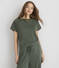 Lou & Grey Garment Dyed Terrysoft Slouchy Boatneck Tee