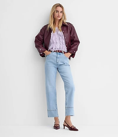 Fresh Cut High Rise Straight Jeans Light Wash Indigo
