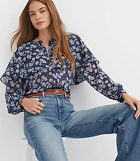 Floral Cape Blouse