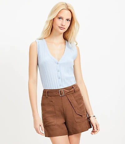Pointelle Ribbed Vest Top