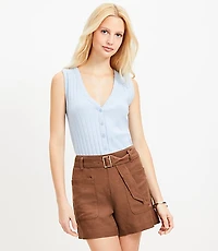 Pointelle Ribbed Vest Top