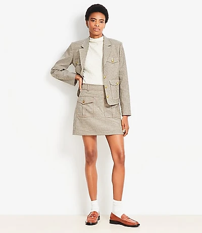 Plaid Patch Pocket Mini Skirt