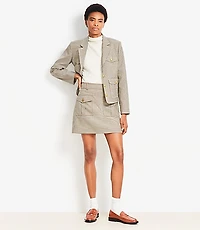 Plaid Patch Pocket Mini Skirt