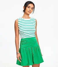 Stripe Ruched Tank Top