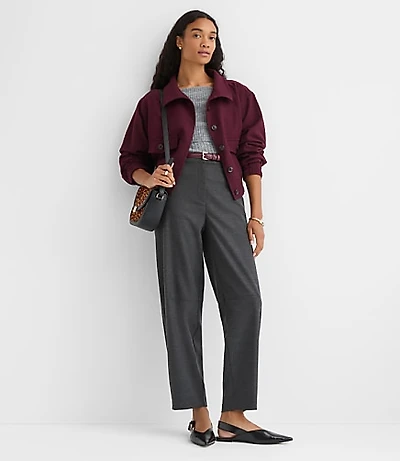 Tailored Barrel Pants Brushed Flannel