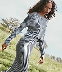 Ribbed Maxi Sweater Dress Set