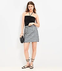 Petite Striped Mariner Mini Skirt