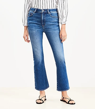 Curvy High Rise Kick Crop Jeans Bright Medium Stone Wash