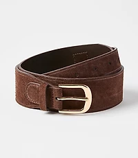 Suede Tapered Wide Waist Belt