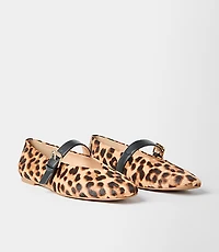 Leopard Print Mary Jane Flats