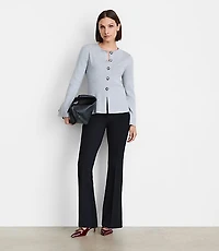 LOFT Versa Heathered Front Split Cardigan