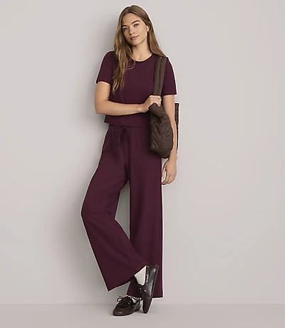 Petite Lou & Grey Brushedsoft Slim Wide Leg Pants
