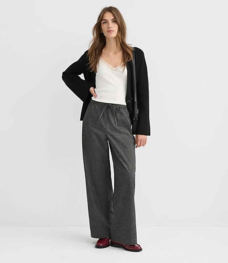 Sawyer Pull On Pants in Houndstooth Brushed Flannel