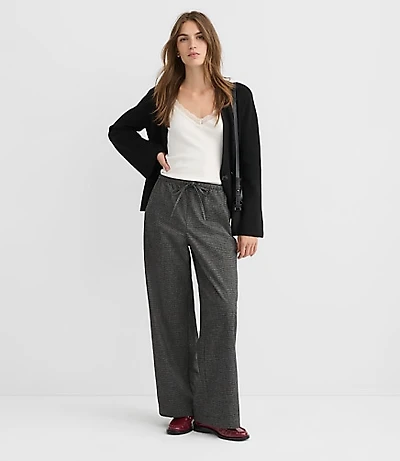 Sawyer Pull On Pants in Houndstooth Brushed Flannel