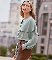 Petite Cape Blouse