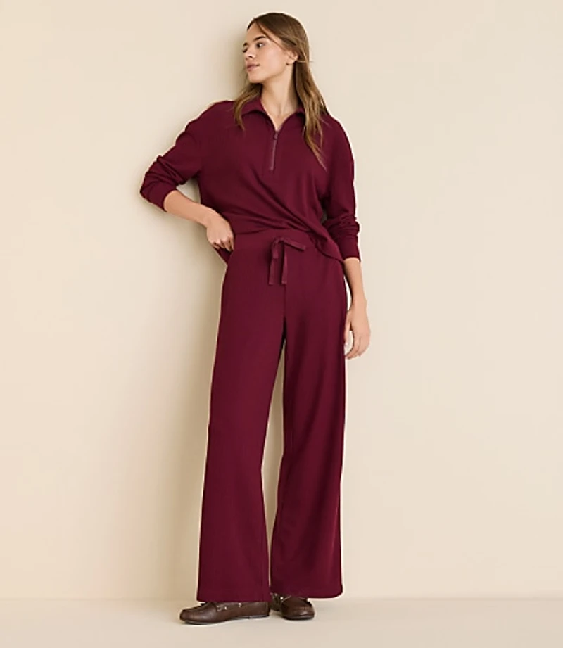 Petite Lou & Grey Upstate Waffle Wide Leg Pants