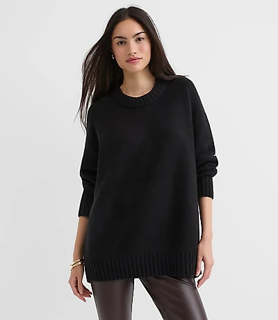 Balloon Sleeve Tunic Sweater