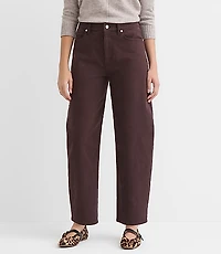 Curvy High Rise Barrel Jeans in Iced Espresso