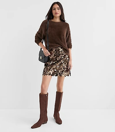 Tall Sequin Mini Skirt