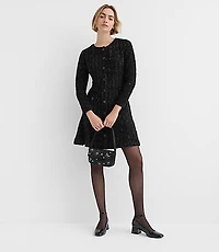 Petite Shimmer Boucle Mini Pocket Dress