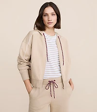 Lou & Grey Piped Elite Fleece Zip Hoodie