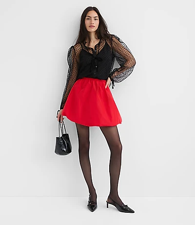 Tall Taffeta Bubble Mini Pocket Skirt