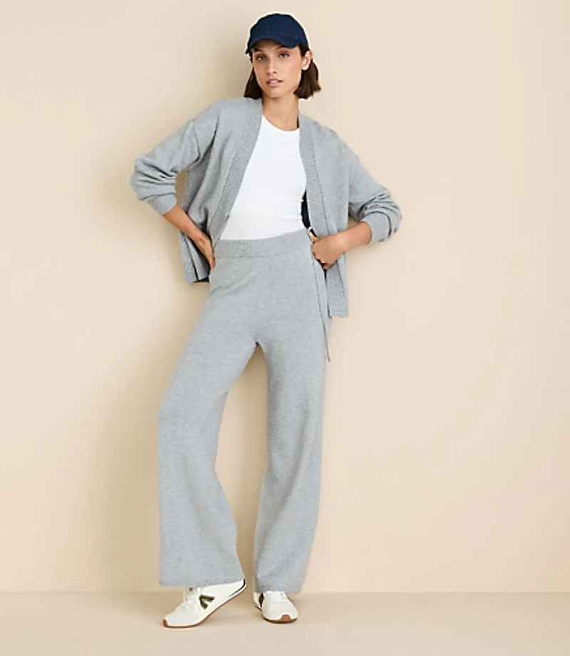 Petite Lou & Grey Heathered Softened Wide Leg Pants