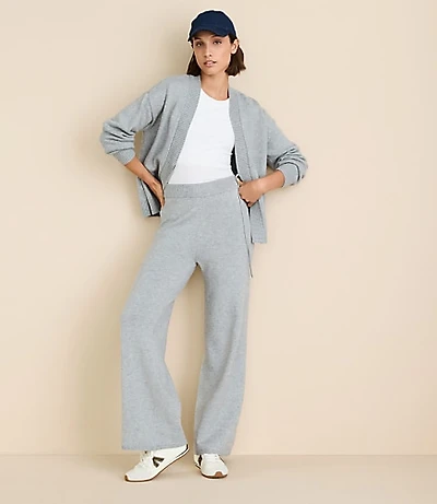 Petite Lou & Grey Heathered Softened Wide Leg Pants