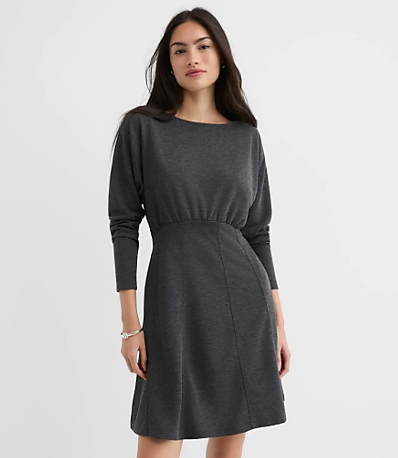 Seamed Sweatshirt Mini Pocket Dress