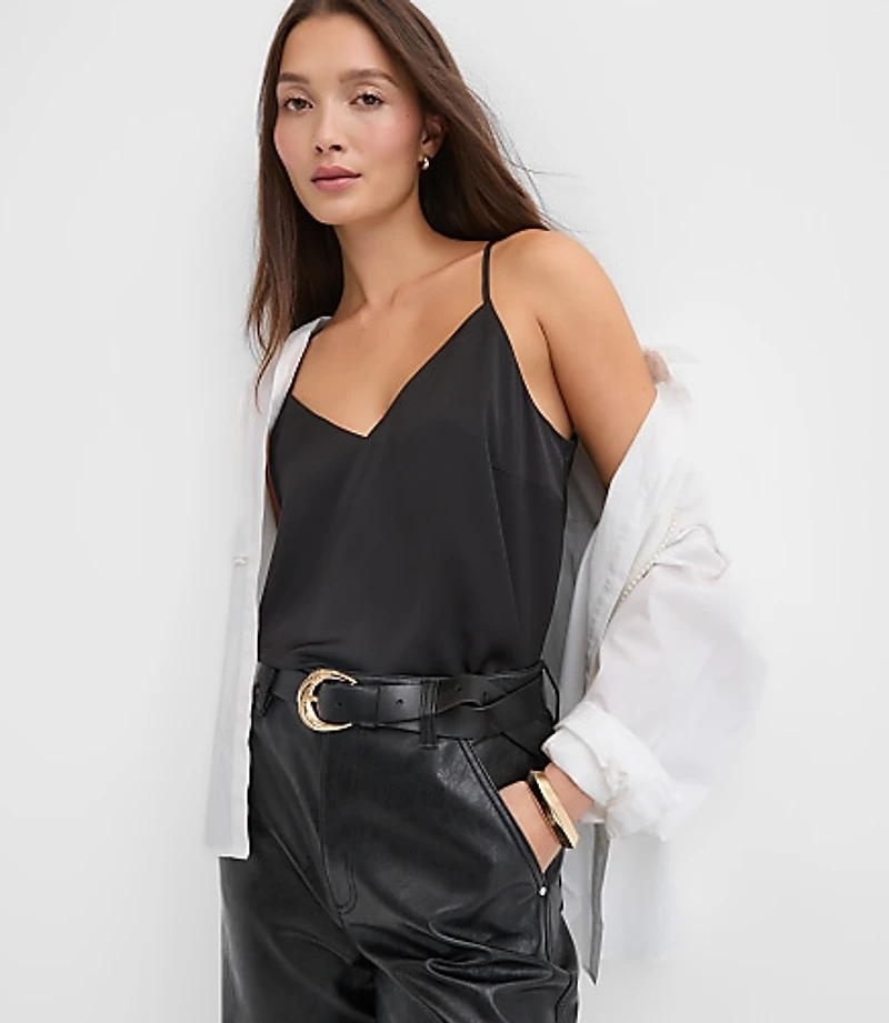 Petite Satin Strappy Cami