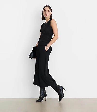 Petite LOFT Versa Mesh Ruched Tank Top