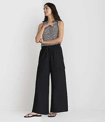 Lou & Grey Linen Cotton Cargo Pants