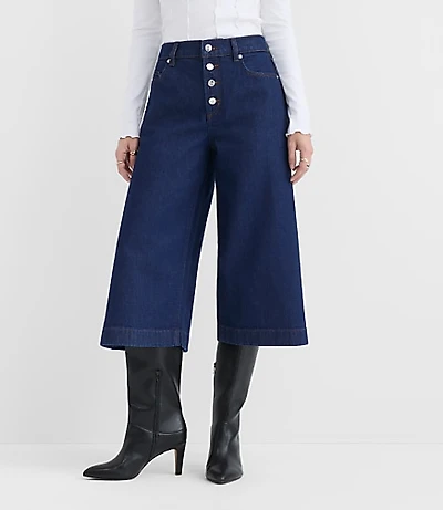 Rivete Curvy High Rise Gaucho Jeans in Nova Wash
