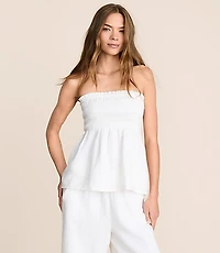 Lou & Grey Flecked Triple Cloth Babydoll Top