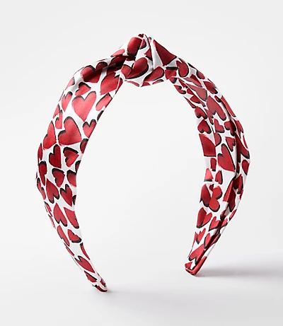 Heart Satin Knot Headband