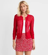 Scalloped Pointelle Cardigan