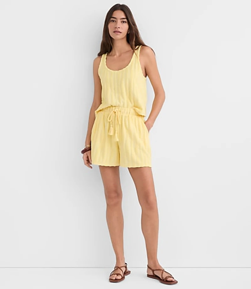 Petite LOFT Beach Striped Terry Shorts