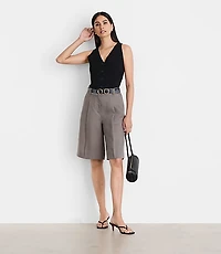 LOFT Versa Luxe Lyocell Wide Leg Bermuda Shorts