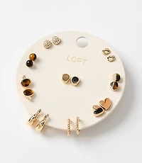 Tortoiseshell Print Stud Earring Set