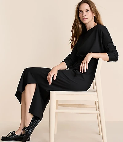 Lou & Grey Brushedsoft Boatneck Midi Pocket Dress