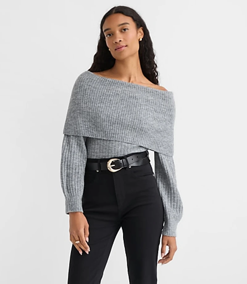 Ribbed Off The Shoulder Sweater
