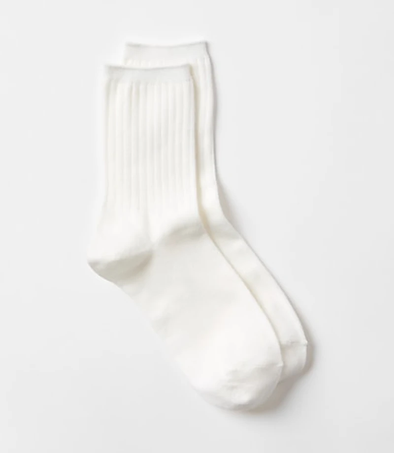 Ribbed Crew Socks