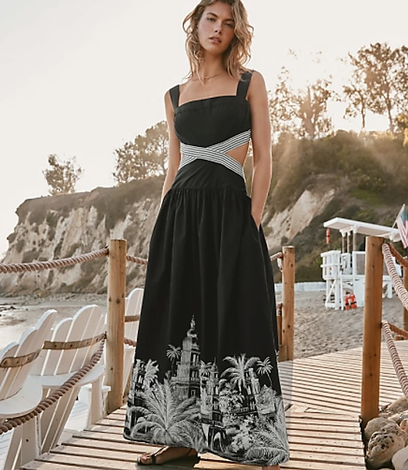 LOFT Beach Casablanca Cutout Maxi Pocket Dress