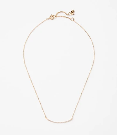 Pave Rounded Bar Necklace