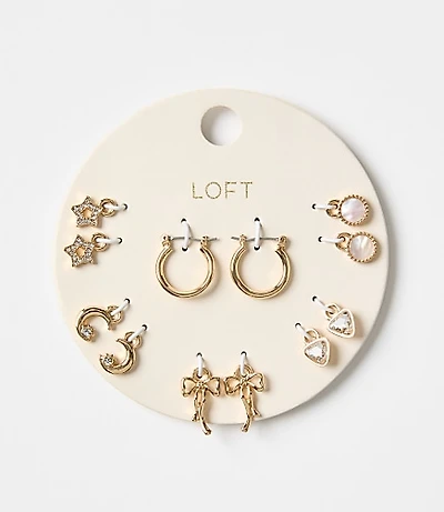 Charm Hoop Earring Set